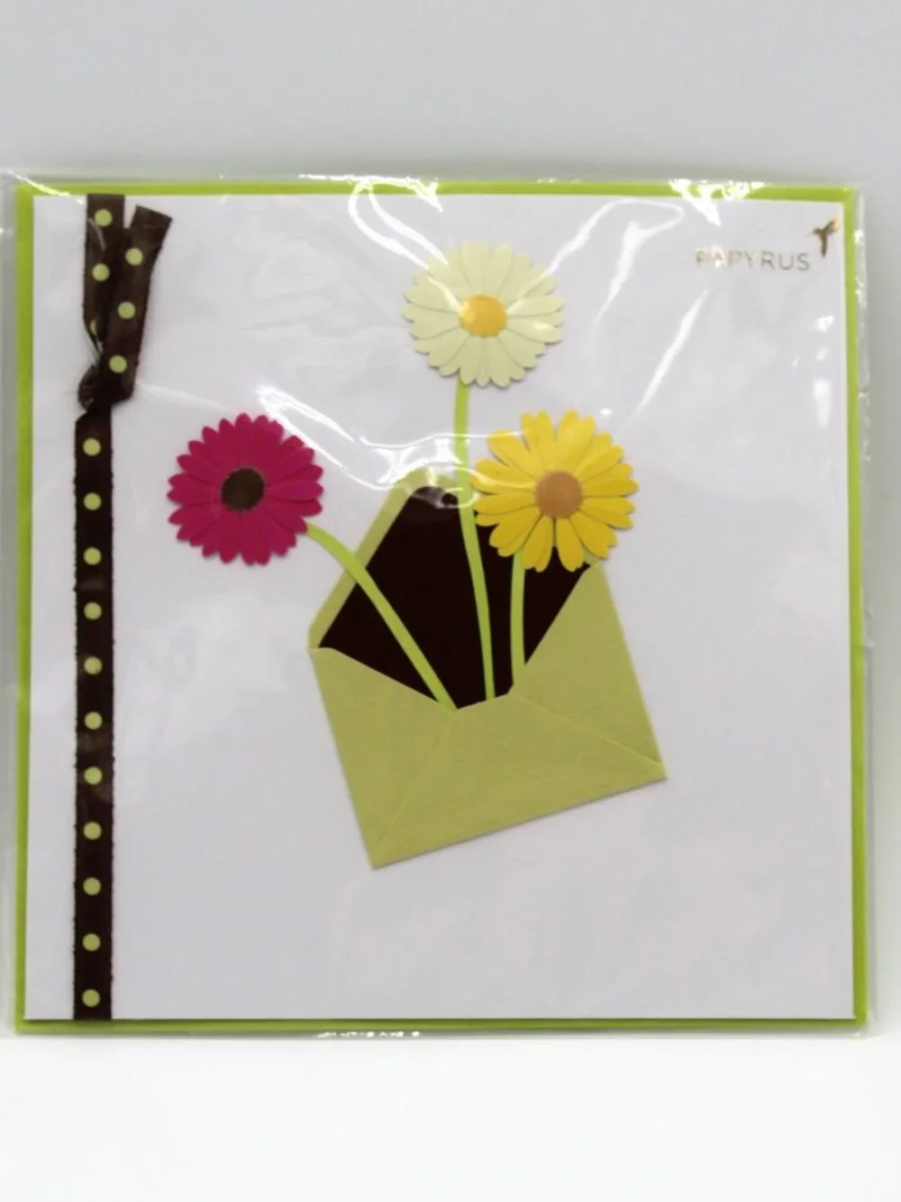 Beautiful Unique Special Flower Theme Birthday Greeting Card & Envelope Papyrus